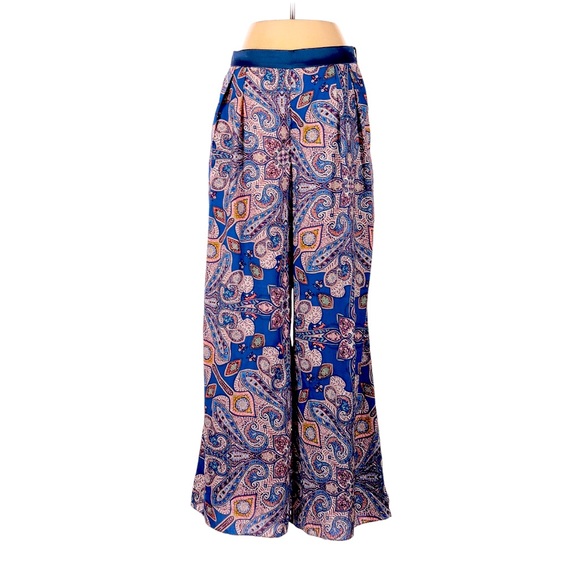 Anthropologie Pants - Anthropologie Elevenses Blue Ines Wide Leg Pants NWT